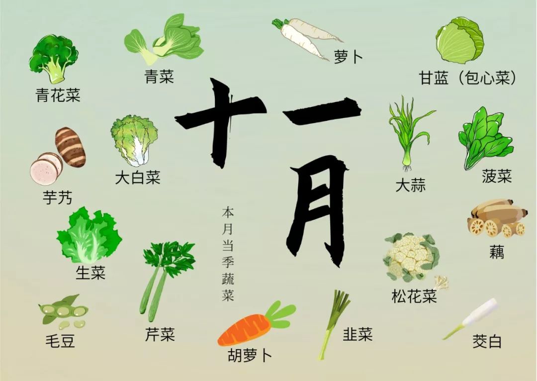 有了这份当季蔬菜"排餐表",还用纠结吃什么吗